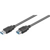 1m Cable USB 3.0 A- A Macho - Hembra Negro                                                          