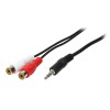 0,2m Cable Audio Stereo Jack 3,5" M- 2 RCA H                                                        