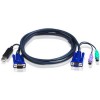 1,8m USB VGA KVM Cable con conversor PS/2 integrado                                                 