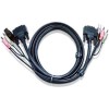 3m USB DVI-I Single Link KVM Cable con Audio                                                        