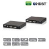 Extensor de KVM USB DVI de vista doble HDBaseT