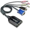 Cable adaptador KVM USB-VGA-Audio a 2 puertos Cat5e/6 (Virtual Media)                               
