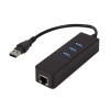 Cable Adaptador USB 3.0 Ethernet Gigabit y HUB de 3 puertos USB  3.0 tipo A                         