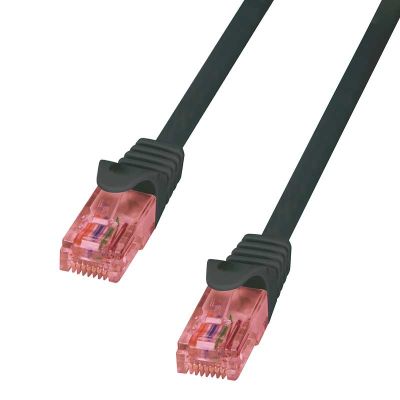 10m Latiguillo RJ45 Cat. 6 UTP COBRE LSZH Negro LogiLink CQ2093U