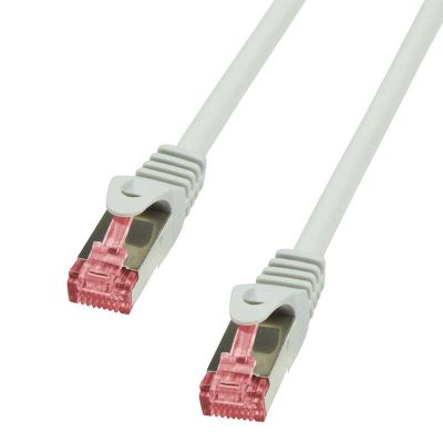 0,25m Latiguillo RJ45 Cat. 6 S/FTP COBRE PIMF LSZH Gris LogiLink CQ2012S