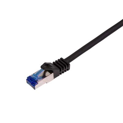 0,25m Latiguillo UtraFlex RJ45 Cat.6A S/FTP COBRE Negro, Certificado LogiLink C6A013S