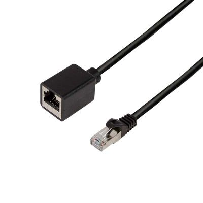 2m Cable alargo RJ45 Cat.6A SFTP Cobre LSZH, Negro LogiLink CQX053S