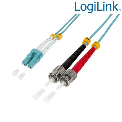 1m Cable Fibra Óptica OM3 LC-ST 50/125 MultiModo Duplex LogiLink FP3LT01