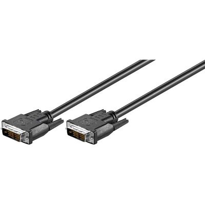 2m Cable DVI-D 18+1 sin Ferrita Macho-Macho Negro