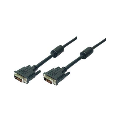 15m Cable DVI-D 24+1 con Doble Ferrita Macho-Macho Negro