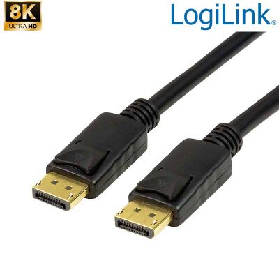 5m Cable DisplayPort 1.4 (8K/ 60Hz) Negro LogiLink CV0139