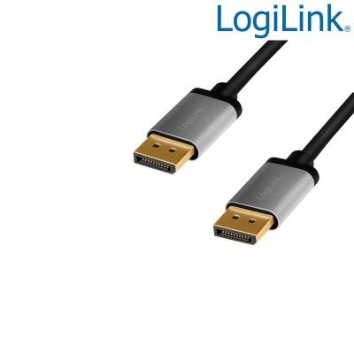 1m Cable DisplayPort 1.2 (4K / 60Hz) Negro/Gris LogiLink CDA0100