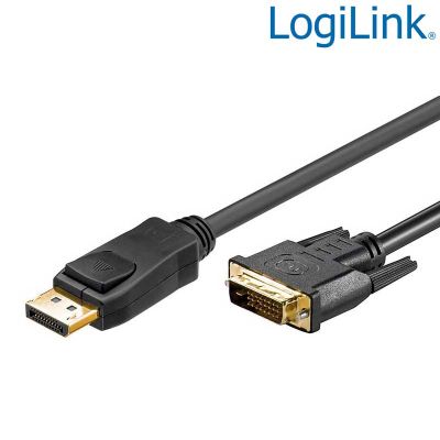5m Cable DisplayPort 1.2 a DVI-D (24+1), Negro Logilink CV0133