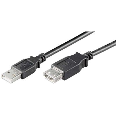 5m Cable USB 2.0 A-A Macho-Hembra Negro Logilink CU0012B
