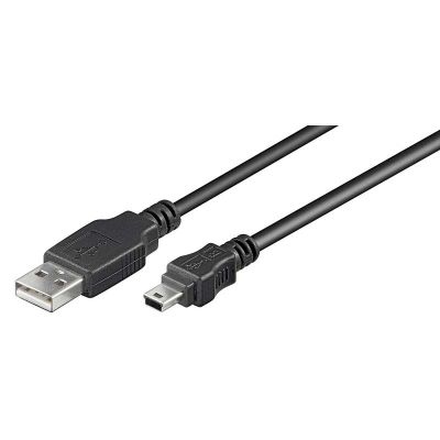 1,8m Cable USB 2.0 A-MINI B 5pins Negro Logilink CU0014