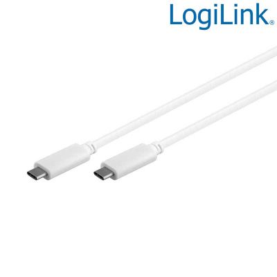 1m Cable USB 3.2 (Gen 2) Tipo C Macho-Macho, Blanco, 10 Gbps Logilink CU0131