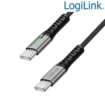 2m Cable USB 3.2 (Gen 2x2) Tipo C Macho-Macho, Negro, 20Gbps, 240W Logilink CU0444