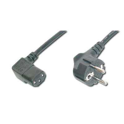 2m Cable de Alimentación CPU-RED Acodados Negro Logilink CP103