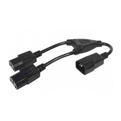 0.30m Cable Alimentación Y (1 C14 a 2 C13)