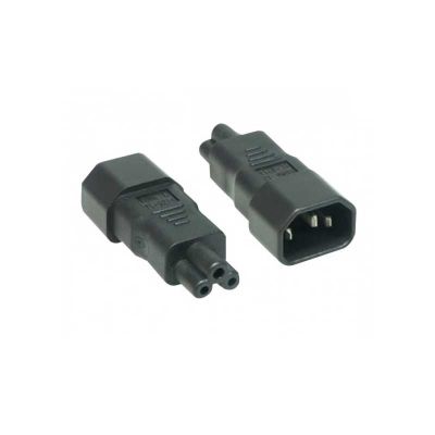 Adaptador de Alimentación C14 Macho a C5 Hembra (Trebol)