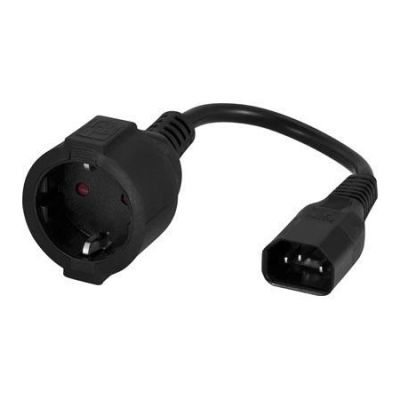 23 cm Cable Schuko Hembra a IEC-320 C14 Macho