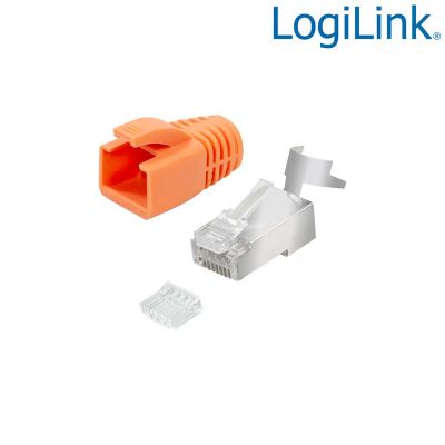 10 Conectores RJ45 Macho Cat.6A apantallado, '' Pass Througt '' LogiLink MP0078