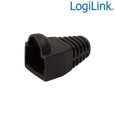 Funda Conector RJ45 Macho Negro (Bolsa 100 pcs) LogiLink MP0006