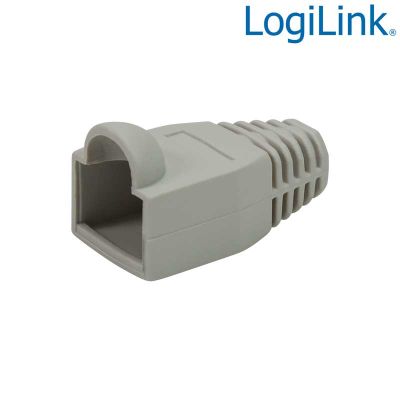 Funda Conector RJ45 Macho para RJ45 , 6,5mm, Gris (Bolsa 50pcs) LogiLink MP0063
