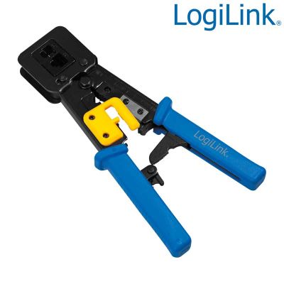Crimpadora para conectores RJ11/12/45, ''Pass Through'' con cortador LogiLink WZ0037