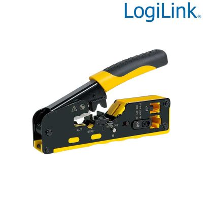 Crimpadora para conectores CAT5/6/6A/7, ''Pass Through'' con cortador LogiLink WZ0060