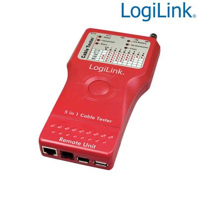 Tester para RJ11, RJ12, RJ45, BNC, USB y FireWire LogiLink WZ0014