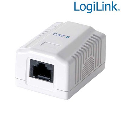 Caja de superficie 1 Conector RJ45 Cat. 6 UTP LogiLink NP0071