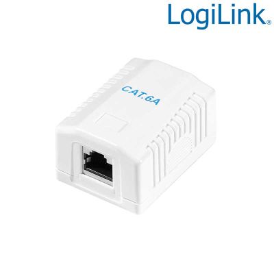 Caja de superficie 1 Conector RJ45 Cat. 6A apantallado LogiLink NP0096
