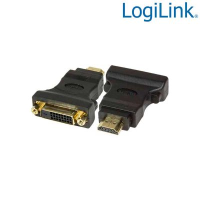 Adaptador HDMI tipo A (19p) Macho a DVI (24+1) Hembra Logilink AH0002