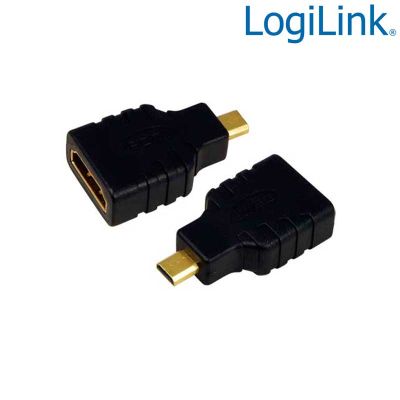 Adaptador Micro HDMI D Macho a HDMI A Hembra Logilink AH0010