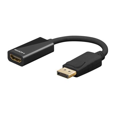 Cable Conversor DisplayPort 1.2 Macho - HDMI Hembra 4K/30Hz, Negro