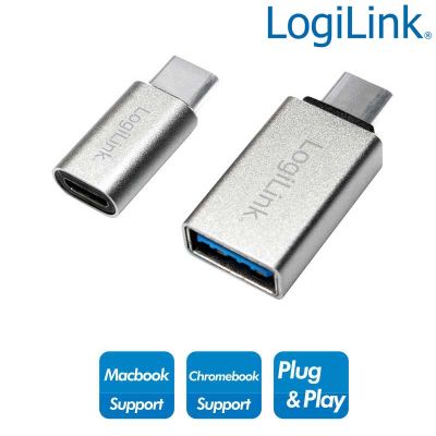Adaptador USB 3.1 Tipo  C a USB 3.0 y Micro USB Hembra Logilink AU0040