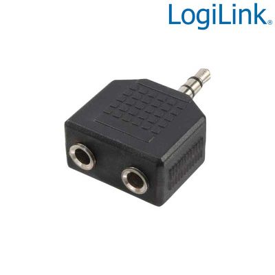 Adaptador Jack 3,5 M a 2 Jack 3,5 H Stereo Compacto Logilink CA1002