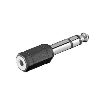 Adaptador de Audio Estereo Jack 6,35 Macho a 3,5 Hembra