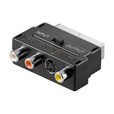Adaptador de Euroconector a 3 RCA + S-VHS (I/O)