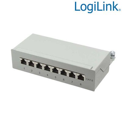 Patch Panel Sobremesa  Cat. 6 FTP 8 puertos, Beige Logilink NP0016A