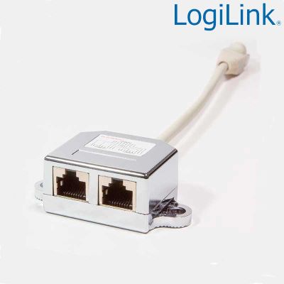 Duplicador RJ45 tipo ``T``, 1 Macho a 2 Hembras LogiLink NP0042