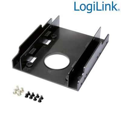Soporte para 2 HDD/SSD de 2,5'' en Bahia de 3,5'' Logilink AD0010