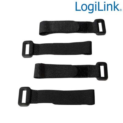 Bridas Velcro Ajustables Negro  (10 pcs) Logilink KAB0056