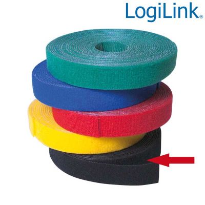 Cinta de Velcro Negro ( 4m ) Logilink KAB0050