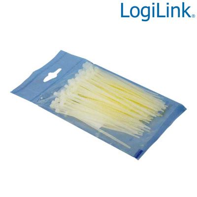 Bridas Blancas 100mm x 2,5mm, 100 unidades Logilink KAB0001