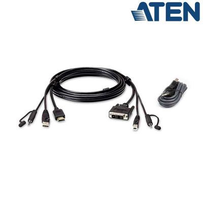 1,8m Kit de cable para KVM ''secure'' de HDMI a DVI-D USB 2.0  con Audio Aten 2L-7D02DHX2