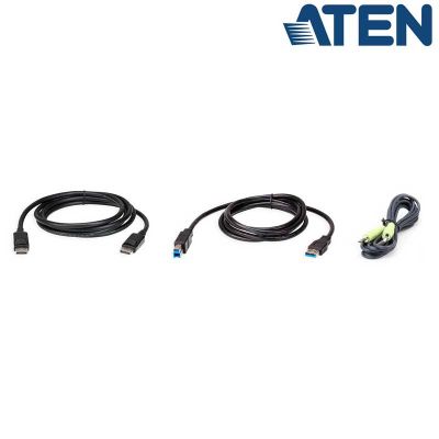1,8m Kit de cable para KVM DisplayPort USB 3.0 con Audio Aten 2L-7D02UDPX3