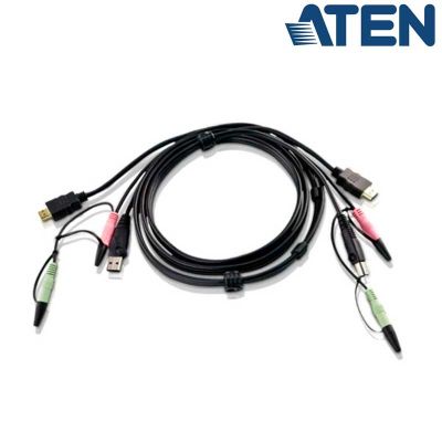 1,8m Cable KVM HDMI USB 2.0 con Audio Aten 2L-7D02UH