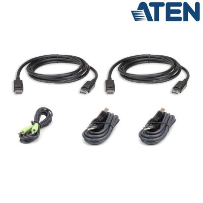 3m Kit de cable para KVM ''secure''  Dual DisplayPort USB 2.0 con Audio Aten 2L-7D03UDPX5